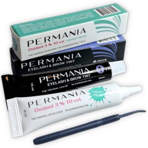 Tinte Profesional para Pestañas, Permania, con activador, ambos de 15 ml