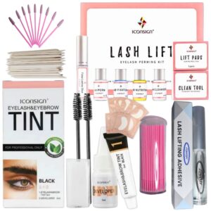 Kit Lash lift de Iconsign con tinte, Pega Lomansa, Parches de Hidrogel y 3 Accesorios, Kit Lifting 05