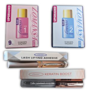 Kit Para lifting de pestañas Lomansa, con Pegamento + Keratin Boost + Pasos 1 y 2. Kit Lifting 11
