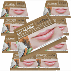 Parches hidratantes mascarillas de labios  balsamos labiales, Coco, 10 unidades