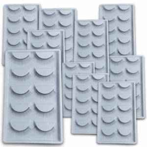 Set de 10 blisters de pestañas para prácticas de extensiones de pestañas
