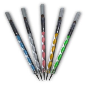 Set de 5 Pinceles de gel con doble Punta (Pincel + Puntero)
