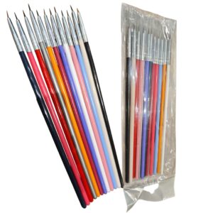 Set de 12 pinceles Liner para manicure