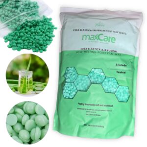 Kit Depilación con olla 500  ml + 1 Kg de cera Max Care + 50 paletas. Kit Depilación. Aloe