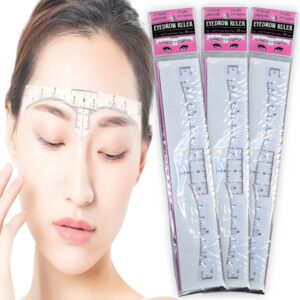 Set de 9 reglas para el mappin o diseño de cejas, son 3 Pack de 3 unidades cada uno