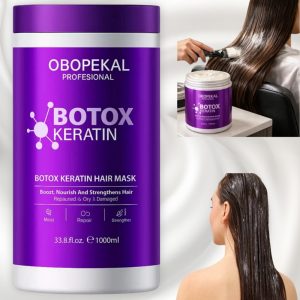 Mascara Capilar Keratin Botox 1000 ml, Repara, nutre y fortalece el cabello.