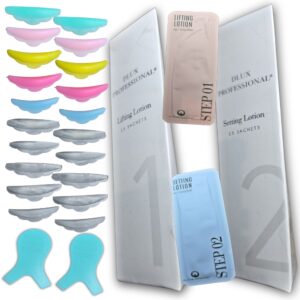 Kits para Lifting de Pestañas Dlux, incluye pasos 1 y 2 , 10 pares de bigudies y 2  Y brush