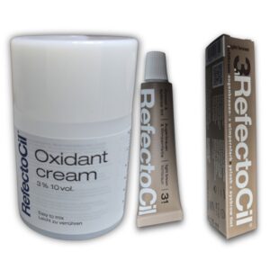 Tinte RefectoCil para cejas y pestañas light brown + oxidante en crema 3%