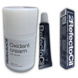 Tinte RefectoCil para cejas y pestañas blue black + oxidante en crema 3%