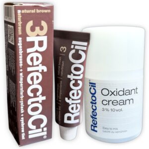 Tinte RefectoCil para cejas y pestañas natural brown + oxidante en crema 3%