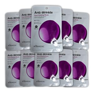 Mascarilla facial antiarrugas y reafirmante contiene Hialuronato de Sodio y Colágeno , 10 sachets de 25 ml c/u.