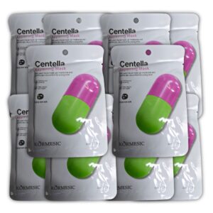 Mascarilla facial reparación profunda de centella asiática, 10 sachets de 25 ml c/u.