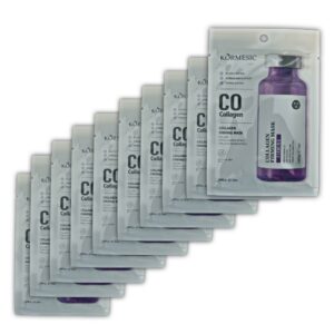 Mascarilla facial reafirmante y suavizante de colágeno y extracto de centella asiática, 10 sachets de 25 ml c/u.