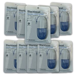 Mascarilla facial limpiadora para eliminar puntos negros y cerrar los poros, con ácidos glicólicos y salicílicos10 sachets de 25 ml c/u.