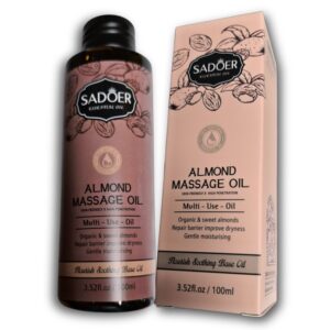 Aceite corporal para masajes de almendras, penetra facilmente la piel y la regenera, 100 ml.