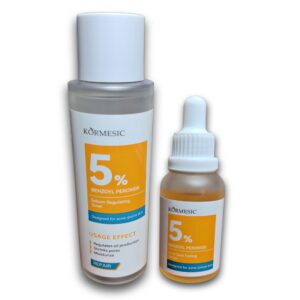 Kit para el cuidado de la piel, Tonico regulador de grasa facial 130 ml + serum desvanecedor de manchas de acné 30 ml, con peroxido de Benzoil al 5%