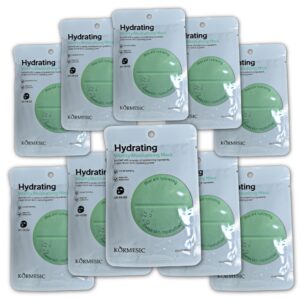 Mascarillas faciales hidratante y revitalizante con ceramidas y Hialuronato de sodio, 10 sachets de 25 ml c/u.