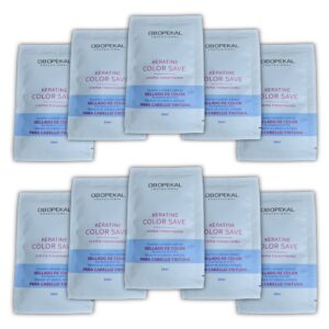 Crema capilar, selladora de Color en sachets con keratina. 10  sachets de 10 ml C/U