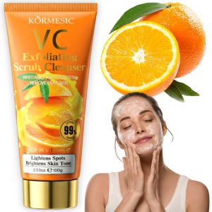 Exfoliante facial con vitamina C y extracto de naranja 100g.
