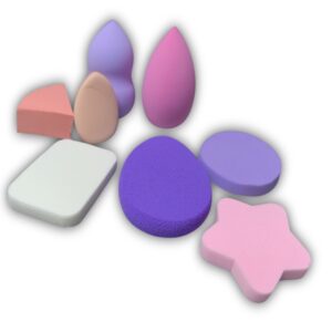Set de 8 esponjas ultra suaves para maquillaje Global Star.