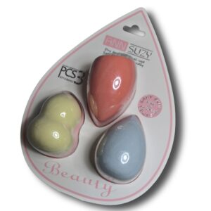 Set de 3 esponjas para maquillaje.