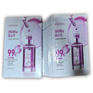 Mascarillas faciales blanqueadoras con Niacinamida, 10 sachets de 25ml c/u.