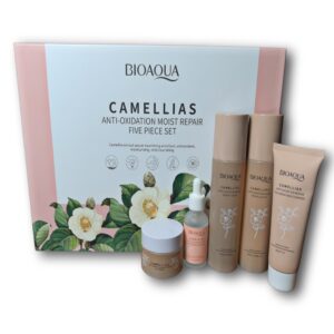 Kit facial antioxidante, con extracto de Camelia, tratamiento completo, Set de 5 piezas