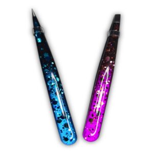 Set de 2 pinzas de cejas calibradas