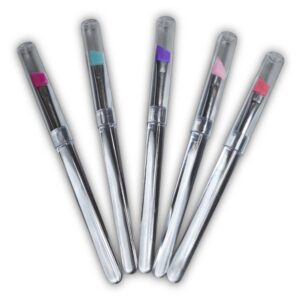 Set de 5 brochas de silicona para cejas, pestañas y labios.