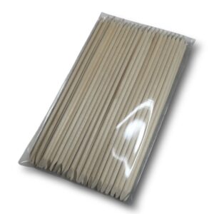 Set de 50 palitos de naranjo largos para manicuristas 18cm