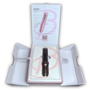 Dermografo Biomaser U1 Pro Bronce-Cafe, con doble batería que alcanzan hasta 12 horas de operación