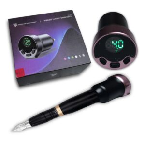 Fuente de poder o de alimentación para convertir dermografos con cables en inalámbricos, marca Thunderlord DC004, para dermografos con conexión Plug diametro 3.5 mm, como el P300, Perla Negra...