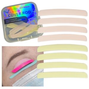 Bigudies cobertores y retenedores de pestañas durante el lifting, de  silicona Lashnol, 4 pares.