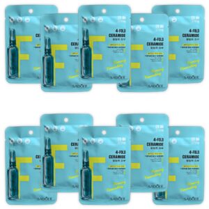 Set de 10 mascarillas faciales reparación profunda con cuádruples ceramidas