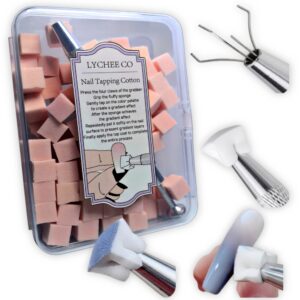 Set de espojas mini con gancho para retirar esmaltes y hacer efecto degradee de uñas