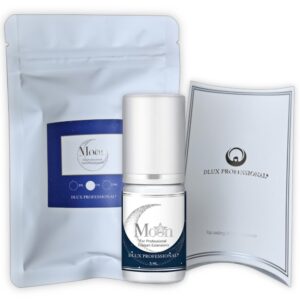 Pegamento profesional para extensiones de pestañas Moon secado  extra rápido 0.3 seg, de Dlux 5ml.