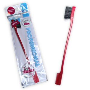 Peine cepillo fino, brocha de doble cabezal, para trenzas o peinados con retiros finos para acabados impecables