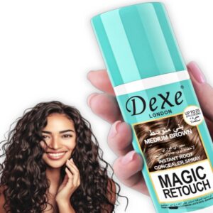Spray cubre canas corrector de raíces instantaneo Dexe London Magic Retouch Marron Oscuro 75ml.
