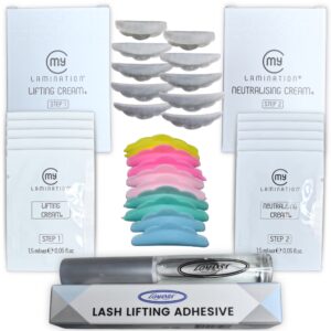 Kit My Lamination Pasos 1 y 2 + Pegamento Lomansa+ 10 pares de bigudies