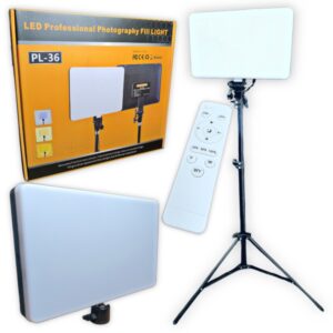Panel de Luz LED para salones de belleza PL-36 (36 x 25)cm + Tripode