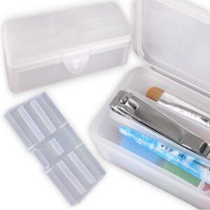 Caja o estuche organizador de plastico transparente (2 pisos).