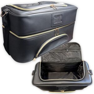 Maleta (Bolso) de maquillaje y cosmeticos Negro Eco Cuero