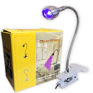 Lampara UV / led con cilp de escritorio para uñas de gel y auxiliar para optimizar la iluminación