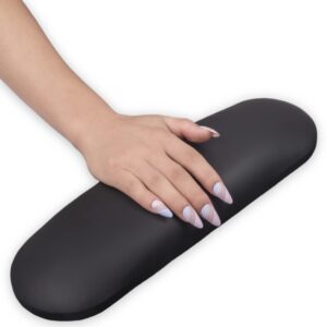 Almohada Manicure Negra, eco cuero Grande
