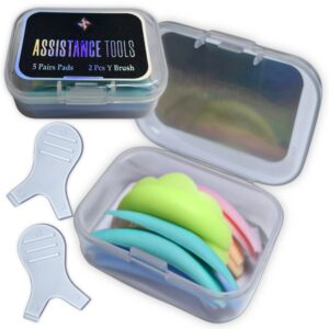 Set de 5 pares de bigudies en colores para lifting + 2 Y Brush, tipo nube, Iconsign
