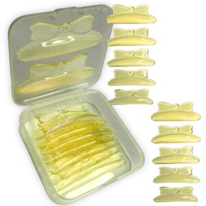 Bigudies Frozen Autoadhesivos para Lifting 5 pares, diseño de lazo, color amarillo, Curvatura C