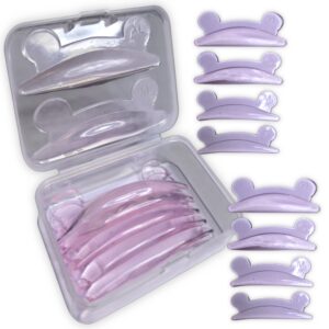 Bigudies Frozen Autoadhesivos para Lifting, 5 pares, diseño de orejas, Rosado, Curva C Dlux