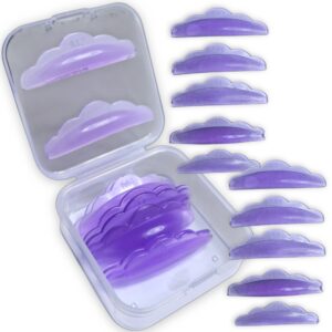 Bigudies Frozen Autoadhesivos para Lifting, 5 pares, diseño de nube, morados, Curva C Dlux