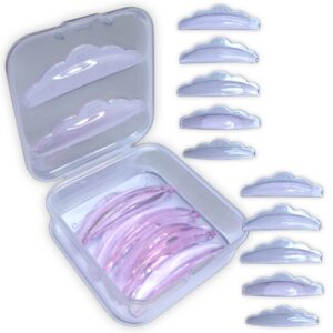 Bigudies Frozen Autoadhesivos para Lifting, 5 pares, diseño de nube, rosados,  Curva C Dlux