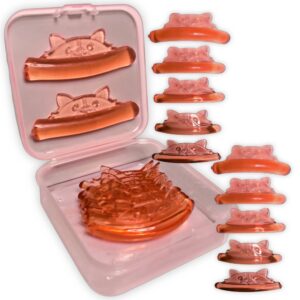 Bigudies Frozen Autoadhesivos para Lifting, 5 pares, diseño de gato, color anaranjado Curva U